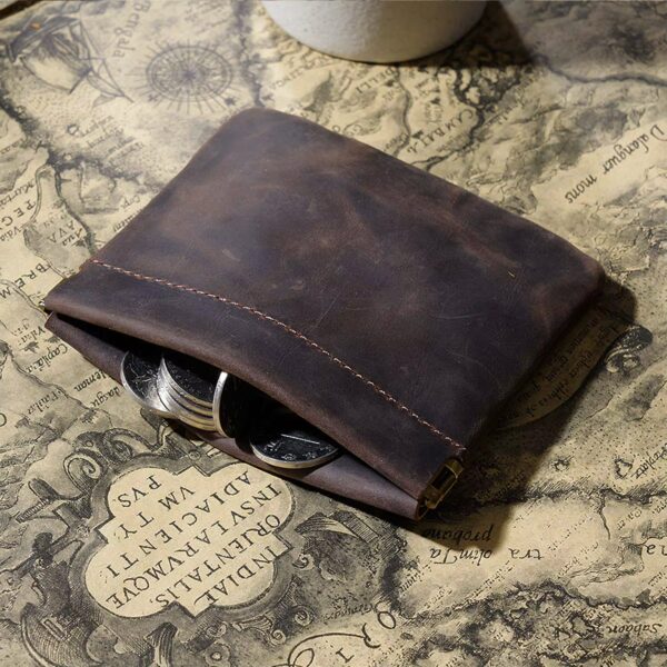 Vintage Leather Coin Pouch