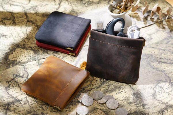 Vintage Leather Coin Pouch