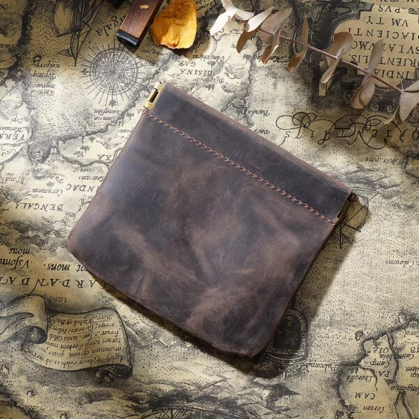 Vintage Leather Coin Pouch